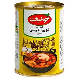 کنسرو لوبیا چیتی با قارچ خوشبخت (۳۸۰ گرم)